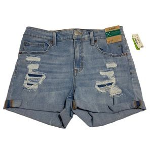 Aeropostale Light Blue Distressed Denim Jean Shorts